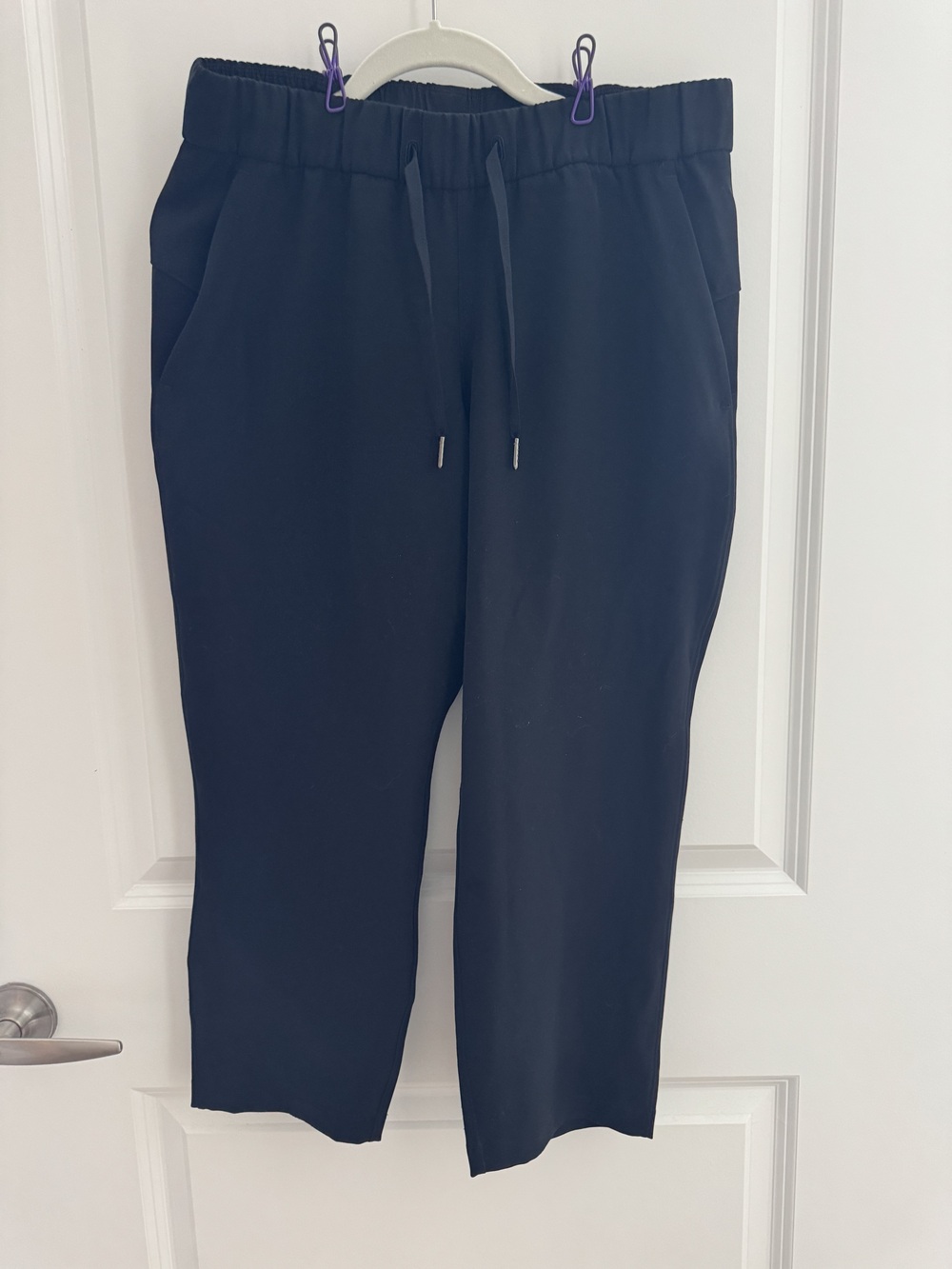 lululemon Black On The Fly Cropped Woven Pants 23"